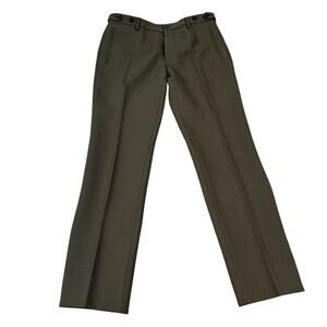 BURBERRY Prorsum  Wool Tailored Trousers green women’s pants Size 46 (US10)